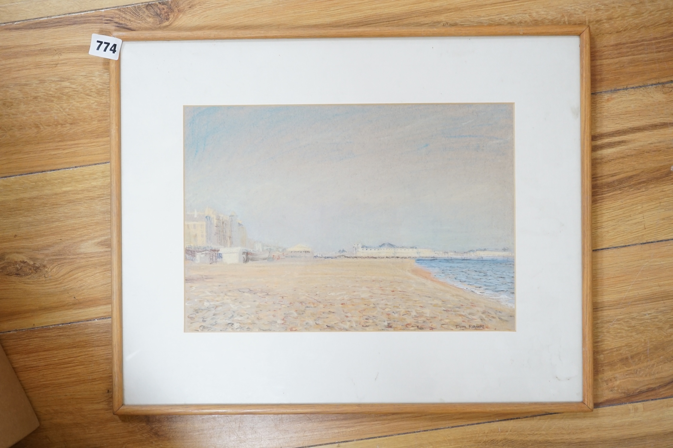 Don Ramos, pastel, 'Brighton Beach', signed, 23 x 33cm. Condition - fair